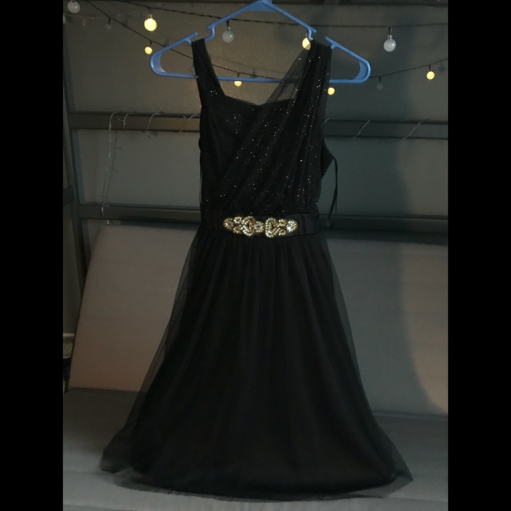 Black sparkly knee length dress